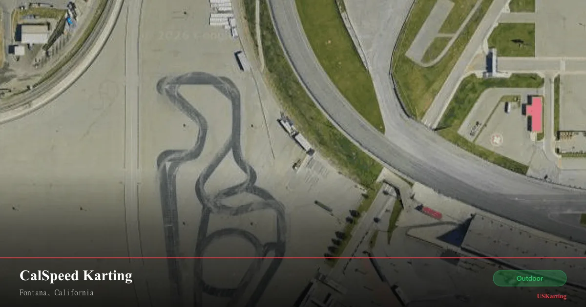 Aerial view of CalSpeed Karting
