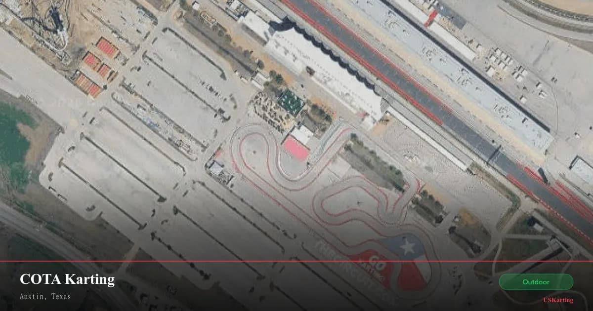 Aerial view of COTA Karting