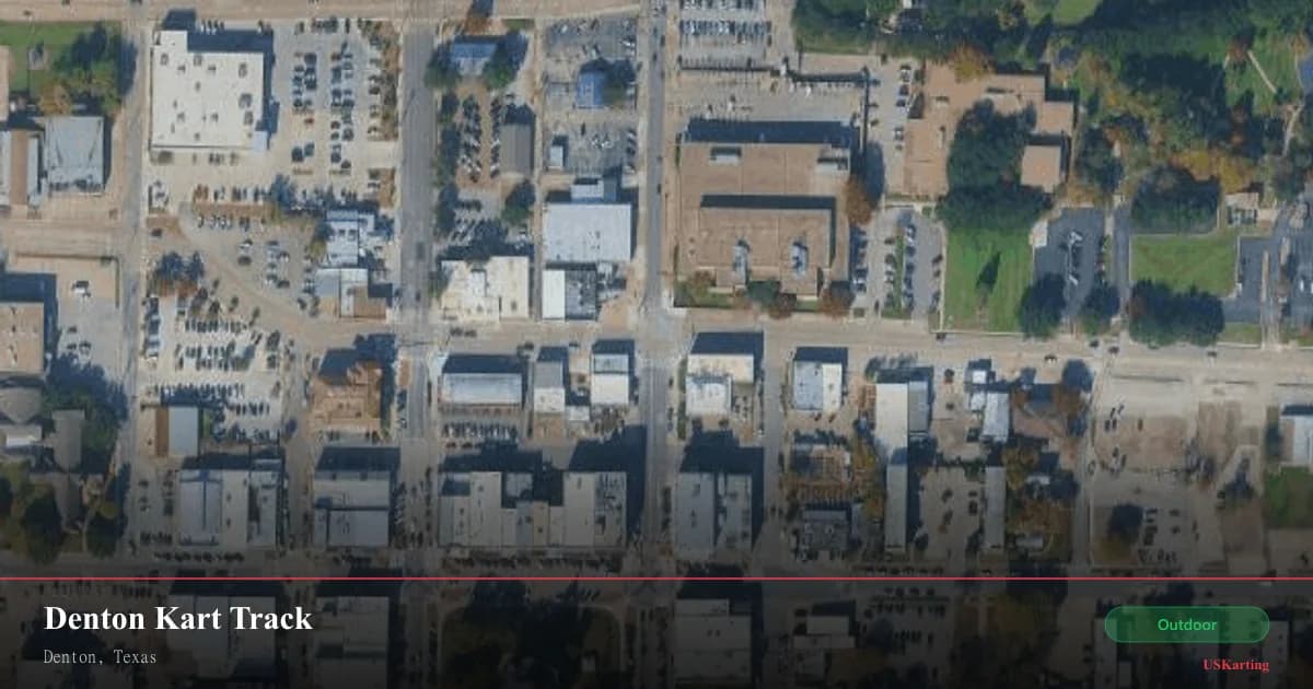 Aerial view of Denton Kart Track