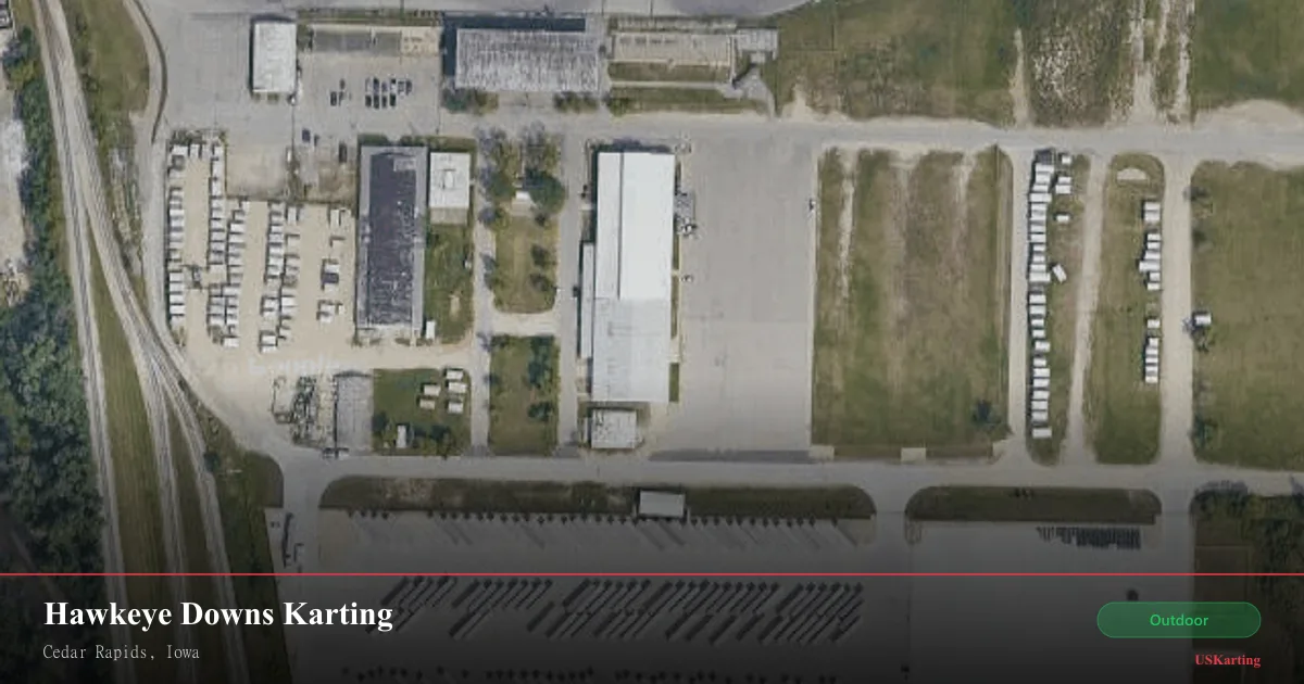 Aerial view of Hawkeye Downs Karting
