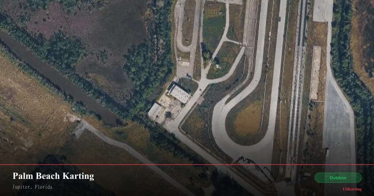 Aerial view of Palm Beach Karting