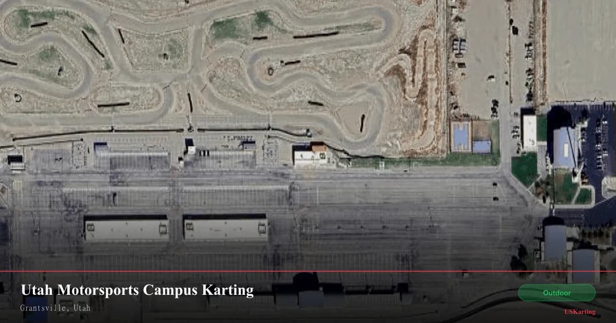 Aerial view of Utah Motorsports Campus Karting